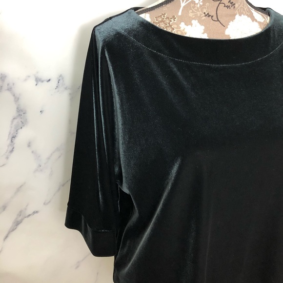 GAP Velvet Bat Wing Kimono Sleeve Boxy Top - Picture 4 of 9